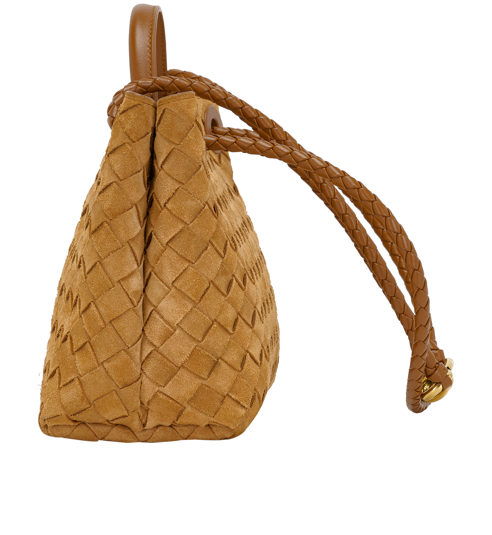 Small Andiamo, &pound;2,600, Handbags, Brown, Suede, Bottom view